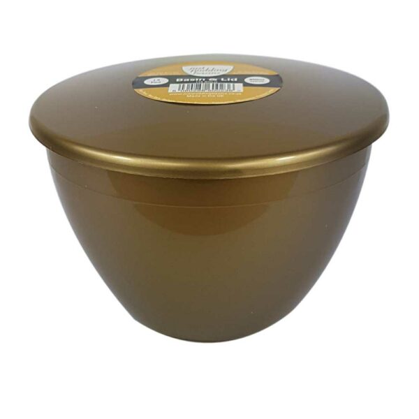 1.5 Pint Gold Pudding Basin with Lid