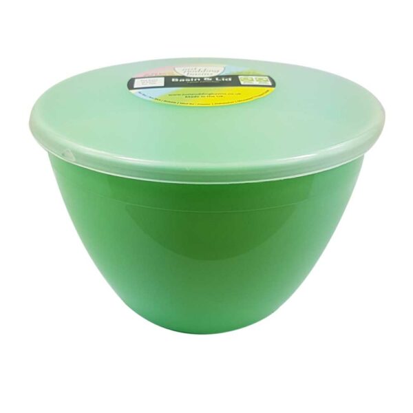1.5 Pint Green Pudding Basin with Lid