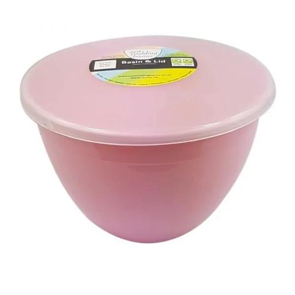 1.5 Pint Pink Pudding Basin with Lid