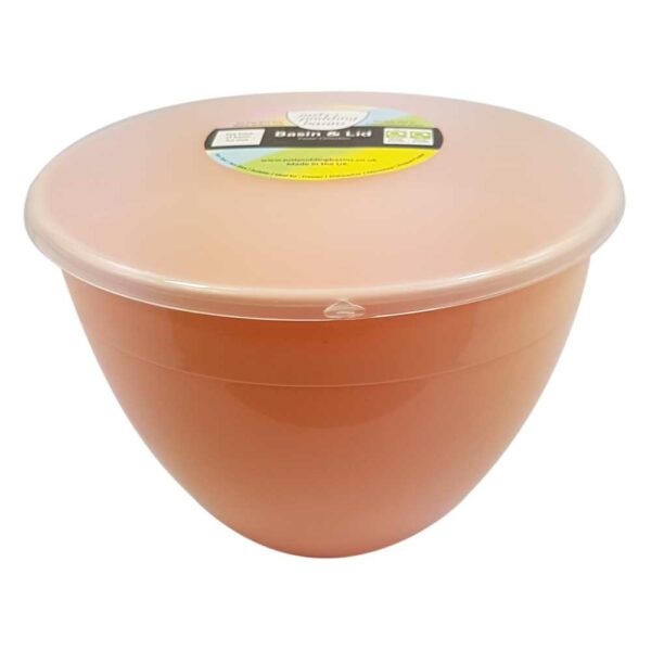 2 Pint Peach Pudding Basin with Lid