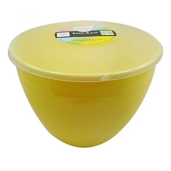 2 Pint Yellow Pudding Basin with Lid