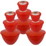 Santas Trio - Red Pudding Basin and Lid (9 Pack)