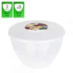 2 Pint - 1.14lt - Clear Pudding Basin and Lid (3 Pack)