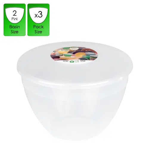 2 Pint Pudding Basins with Lids