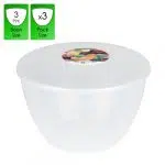 3 Pint - 1.7lt - Clear Pudding Basin and Lid (3 Pack)