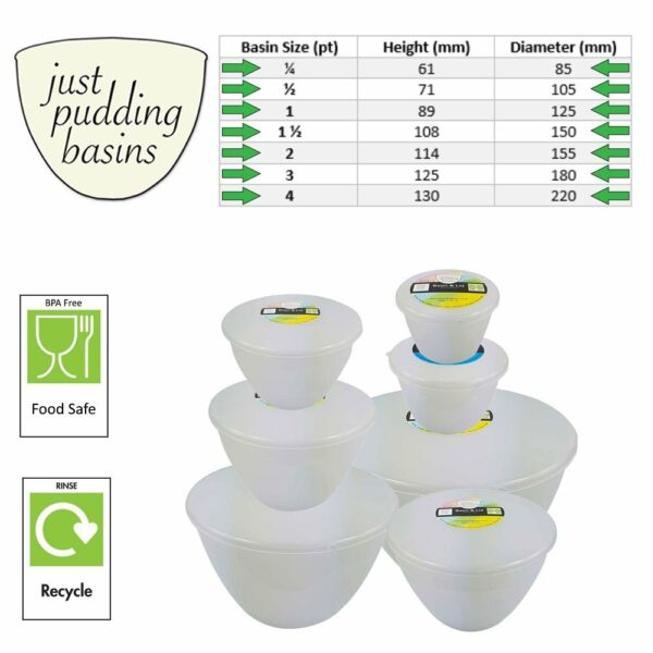 7 Pudding Basins 1 of each Size!