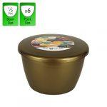 1/2 Pint - 280ml - Gold Pudding Basin and Lid (6 Pack)