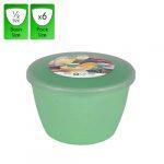 1/2 Pint - 280ml - Green Pudding Basin and Lid (6 Pack)
