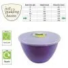 3 Pint Lilac Pudding Basin with Lid size