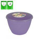 1 Pint - 570ml - Lilac Pudding Basin and Lid (6 Pack)