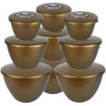 Gold Medal Gold Pudding Basins and Lids (9 Pack)