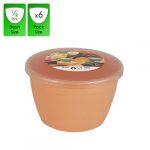 1/2 Pint - 280ml - Peach Pudding Basin and Lid (6 Pack)