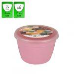1/4 Pint - 140ml - Pink Pudding Basin and Lid (6 Pack)