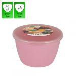 1/2 Pint - 280ml - Pink Pudding Basin and Lid (6 Pack)