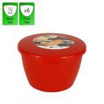 1/2 Pint - 280ml - Red Pudding Basin and Lid (6 Pack)