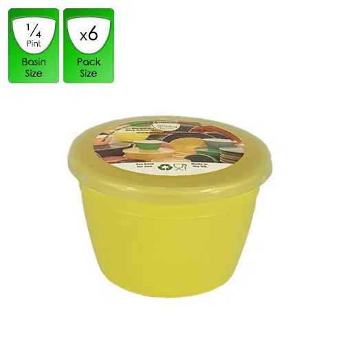 1/4 Pint Yellow Pudding Basins