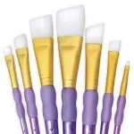 White Angular Brush Set 7pc