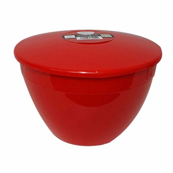 1.5 Pint Red Pudding Basin with Lid