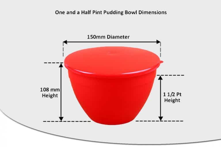 Pudding Basin Size By Size Imperal and Metric - Just Pudding Basins