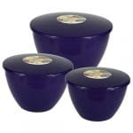 Purple Pudding Basins and Lids Trio Grande (Larger Sizes 3 Pack)