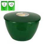 3 Pint - 1.7lt - Green Pudding Basin and Lid (3 Pack)