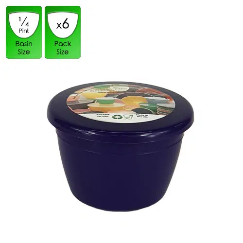 Purple Pudding Basins with Lids 1/4 pint