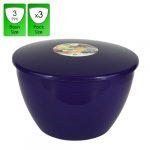 3 Pint - 1.7lt - Purple Pudding Basin and Lid (3 Pack)