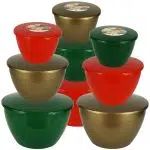 123 Festive Christmas Pudding Basins and Lids (9 Pack)