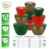 9 Festive Coloured Pudding Basins Sizes
