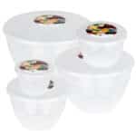 Space Saving Pudding Basin Set of 5 Bowls and Lids